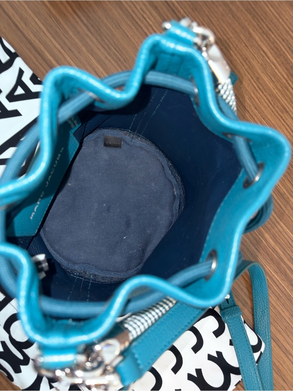 Marc Jacobs Teal Bucket Bag with Dust Bag - Picture 5 of 9